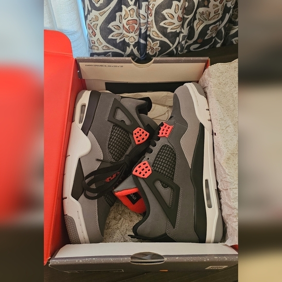 NWT Air Jordan Retro 4 "Infrared" Men's Size 8.5 - Picture 10 of 11